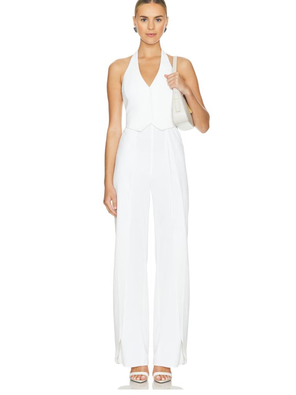 NWT Alice + Olivia  Robin Halterneck Vest Jumpsuit, Size 8